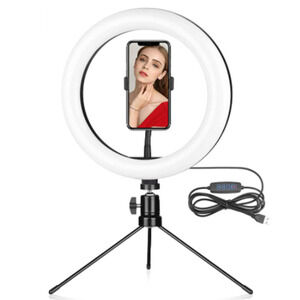 10" ring light THREE COLOR EXPOSURES PERFECT FOR PH0TO AND YOUTUBE TIK TOK VIDEO